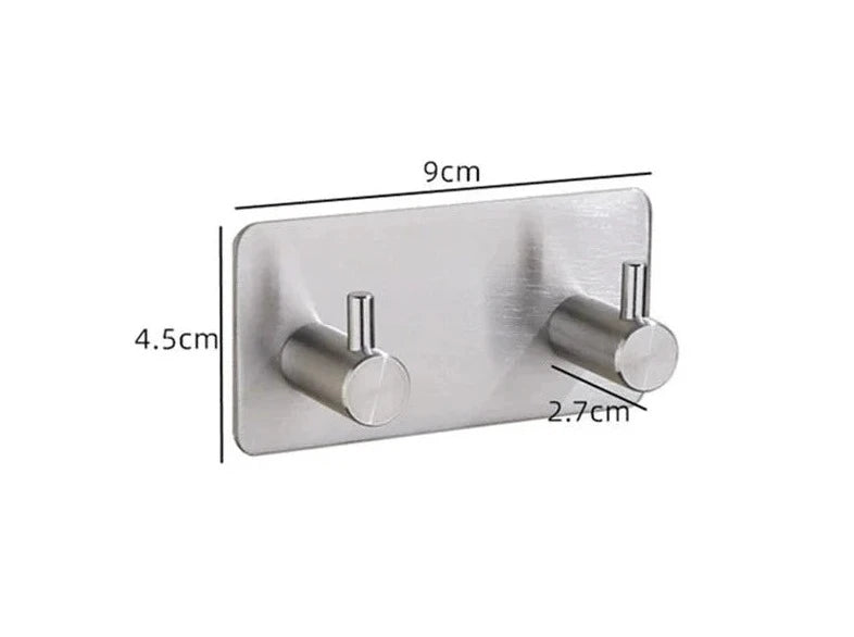 Self-adhesive towel hooks